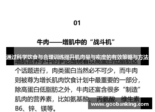 通过科学饮食与合理训练提升肌肉量与密度的有效策略与方法